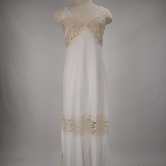 ❄ Vintage Tosca Nightgown Robe Set White Lace Galore Bridal Peignoir Lingerie M - Picture 6 of 10